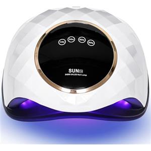MainPi Lampade UV Per Unghie,248W Lampada LED Unghie per Manicure/Pedicure,4 Impostazioni Timer,Touch Screen LCD Display,Fornetto Unghie Semipermanente,Sensore Automatico,Nail Art per Salone e Casa (Bianco)
