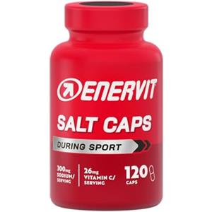 Enervit Salt Caps, Integratore Multivitaminico a Base di Sali Minerali per Sportivi, Favorisce la Reidratazione Durante l'Attività Sportiva, Formato 120 Capsule