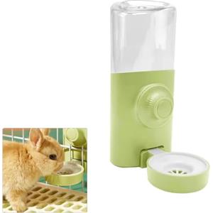 FDDU Abbeveratoio Conigli, Beverino Criceto, Borracce Per Conigli Automatico, Borraccia Acqua Per Piccoli Animali, Per Piccoli Animali, Rinnovo Automatico Dell'Acqua, 600ml Accessori（Verde）