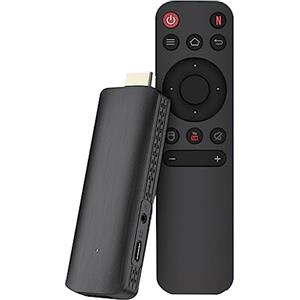 Scalewbin Chiavetta TV in plastica Android TV HDR Set Top OS 4K BT5.0 WiFi 6 2,4/5,8G Android 10 Smart Sticks Android Media Player