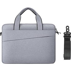 JOOEER 14 Pollici Borsa Laptop Sleeve per 14 Pollici Macbook Pro M1 M2 M3 M4 Laptop Computer, Borsa Portatile Protettiva in Poliestere Portatile Custodia a Tracolla per Laptop con Maniglia, Grigio