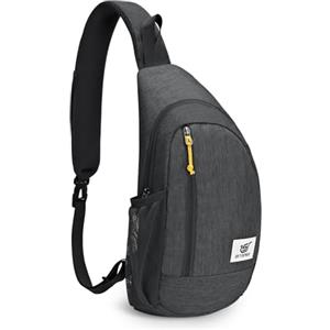 SKYSPER Zaino Monospalla con Protezione RFID, Borsello Monospalla Uomo Antifurto Borsa a Tracolla da Petto 9L per Viaggio Passeggio Trekking