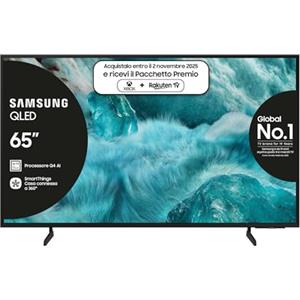 Samsung Smart TV 65'' QE65Q7F5AUXZT QLED 4K, Q4 AI Processor, 4K Upscaling, OTS Lite, Slim Look Design, 2025