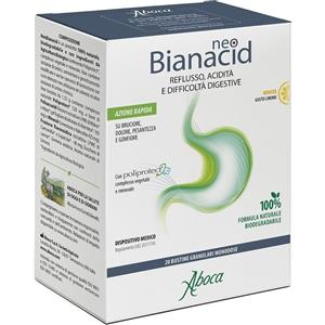 Aboca NeoBianacid 20 Bustine Gusto Limone - Integratore per Reflusso e Acidità