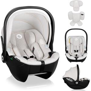 LIONELO MOXIE i-Size Seggiolino Auto per Bambini 40-87 cm, Ovetto portabebè Gruppo 0+ Montaggio con cintre, Senso contrario di Marcia, Poggiatesta regolabile, Protezione laterale i-Size R129