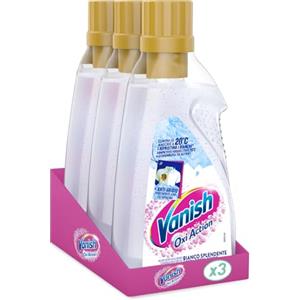 Vanish Oxi Action Multipower Gel Bianco Splendente, Additivo Lavatrice Multiazione senza Candeggina, 3 Confezioni da 750ml Smacchiatore per Capi Bianchi