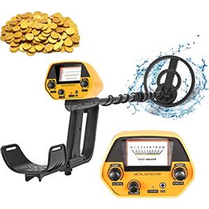 HIUYRFS Metal Detector ad Aalta Precisione Impermeabile Altezza Regolabile 78-108 cm, Detector Oro 25cm Bobina di Ricerca Rilevatore per Bambini e Adulti, Cercatore d'Oro