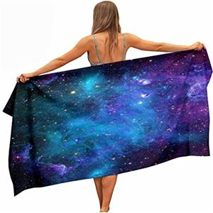 Ulticool - Asciugamano in Microfibra Naturale Galassia Universo Pianeta - Microfibra Leggero Viaggio - Telo Mare da Bagno ad Asciugatura Rapida - 160 x 80 cm - per Viaggi Sport - Microfiber