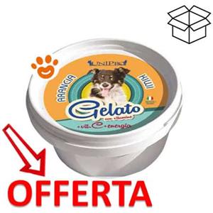 Unipro Dog Gelato Arancia e Kiwi - Vaschetta Da 60 Gr - CONFEZIONE RISPARMIO