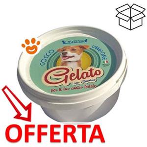Unipro Dog Gelato Cocco e Lampone - Vaschetta Da 60 Gr - CONFEZIONE RISPARMIO