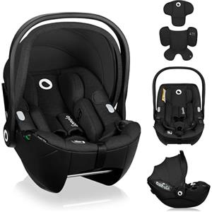 LIONELO MOXIE i-Size Seggiolino Auto per Bambini 40-87 cm, Ovetto portabebè Gruppo 0+ Montaggio con cintre, Senso contrario di Marcia, Poggiatesta regolabile, Protezione laterale i-Size R129