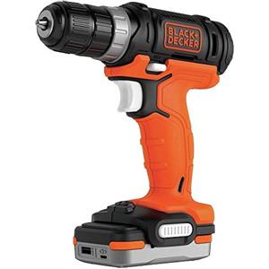 BLACK+DECKER Trapano Avvitatore 12 V, Nero, 1 Batteria