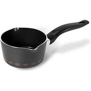 Moneta Alluflon Costanza Pentolino con Beccuccio 14cm, Alluminio Alimentare, Nero, 14 cm