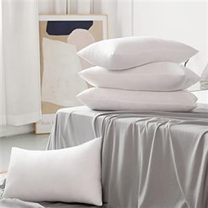 Novilla Cuscino, Cuscino da Letto Matrimoniale/Singole, Dormire su Hotel Qualità, Tessuto OEKO-TEX, Lavabile in Lavatrice, per Dormire Schiena e Laterale, 40x80, Set di 4, Essenziale
