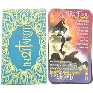 Générique Tarocchi Deck, 78-Card Oracle, Psychological Misterious Divination Tool Insightful Strategic Board Game Spiritual Portable Set Meditation Aiuto per Future & Past