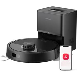 roborock Q7 L5+ Robot Aspirapolvere con Stazione Svuotamento Automatico, 8.000 Pa, Quantità d'acqua Regolabile per il Lavaggio, Doppio Anti-groviglio, Auto Boost sui Tappeti, Nero