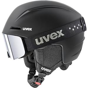 uvex viti set, casco e maschera da sci Unisex bambino, black matt, 51-55 cm