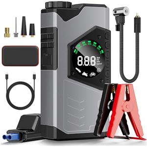 Tyonto Booster Avviamento auto,3000A 26800mAh Avviatore di Emergenza per Auto/Moto Booster Catteria Auto (7.0L Gas o 5.5L Diesel) 12V Jump Starter BoosterTorcia a LED Ricarica USB