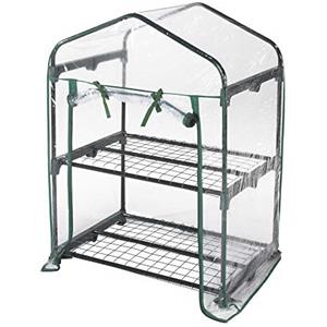 VERDELOOK | Serra Rettangolare a 2 Ripiani Senza Ruote con Telo Trasparente in PVC, 69x49x92 cm, Serra da Giardino e Balcone, per Protezione Piante, Invernale, per Giardinaggio