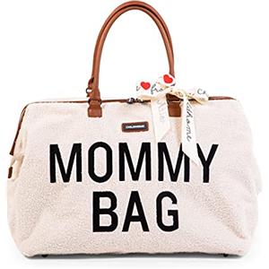 CHILDHOME, Mommy Bag, Borsa per il cambio, Maternità, Borsa da viaggio, Grande capacità, Fasciatoio, Tracolla regolabile, Compartimenti, Tasca isolata, Passaggio valigia, Teddy greggio