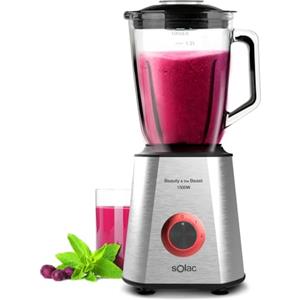 Solac - Frullatore Beauty and the Beast | 1500W | Lame in Acciaio Inox | 2 Velocità + Turbo | Caraffa in Vetro da 1.5L | Pica Ghiaccio | Sistema di Sicurezza