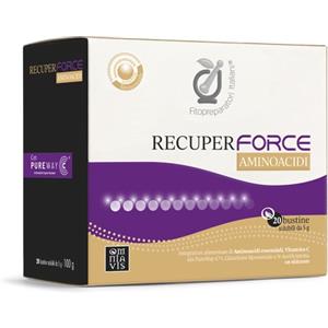 BIODUE Recuperforce - Integratore Alimentare di Aminoacidi Essenziali e Vitamina C, Gusto Arancia, 20 Bustine