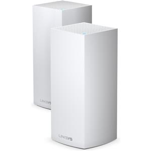 Linksys Linksys Velop Whole Home Intelligent Mesh WiFi 6 [AX4200] System, Tri-Band, 2-pack router wireless Gigabit Ethernet Banda tripla [2.4 GHz/5 GHz/5 GHz] Bianco (LINKSYS VELOP MX8400 AX4200 2PK - ) MX8400-UK