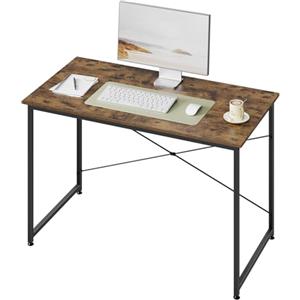 WOLTU Scrivania, Scrivania per Computer Piccola,120x60 cm, Tavolo per PC, Struttura in Metallo, per Ufficio Casa Studio Camera da Letto, in Materiale a Base di Legno, Marrone Vintage