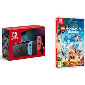 Nintendo Switch con Joy-Con Rosso Neon e Blu Neon & Mario & LEGO Horizon Adventures