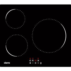 CIARRA Piano Cottura Induzione 3 Fuochi, Piastra ad Elettrico 60cm, 5600W Piastra Induzione di Timer, 9 Livello di Potenza, Spegnimento Automatico, AWBBIH3-C