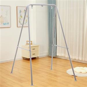 SELFLA Supporto per Amaca Pieghevole, Supporto per Sedia Amaca Portatile, Telaio per Amaca Pieghevole Resistente per Interni o Esterni, Facile da Montare e riporre (Sedia Amaca Non Inclusa) - Grigio