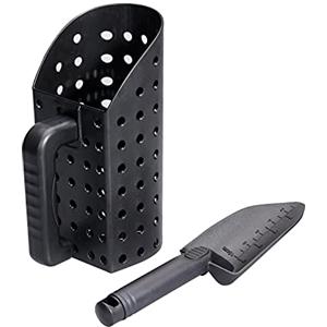BuyWeek Set di Pale Paletta di Sabbia Strumento, 2 Pezzi in Acciaio Inossidabile ABS per Metal Detector
