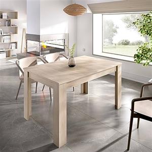 Dmora -Tavolo allungabile Caladora, Consolle estensibile multiposizione, Tavolo da pranzo con allunga, 140/190x90h77 cm, Rovere