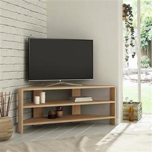 Dmora - Mobile porta TV Alfa, Credenza da soggiorno, Armadio basso per TV, Base parete attrezzata, 114x36h45 cm, Quercia