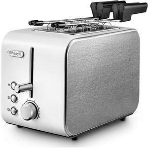 DeLonghi CTX 2203.W 2fetta-e 550W Argento, Bianco tostapane