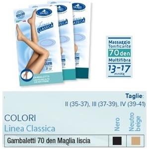 Sauber Gambaletto 70 Denari Nero Taglia 3 - Compressione Graduata e Maglia Liscia