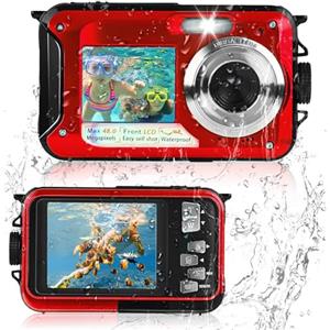 Comius Sharp Macchina Fotografica Subcquea, Comius Sharp Fotocamera Subacquea Digitale 10FT 30MP Photo FHD Video 16X Digital Zoom con Scheda di Memoria da 32G per Selfie Subacquei, Immersione, Nuoto