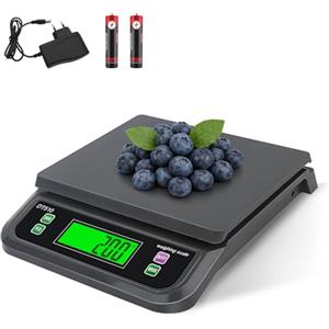 LICHUXIN Bilancia Cucina Digitale 30kg Bilancia Professionale per Alimenti Bilancia Cucina con g,oz,lb,kg,TL,ct 6 unità con Funzione PCS e Tare Bilancia da Cucina con Display LCD E Adattatore