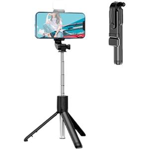 Generico Tripode telefonico - telefoni estensibili regolabili con remoto | Trippiedi portatili compatti per smartphone, ideali per la registrazione video, la fotografia e lo streaming live