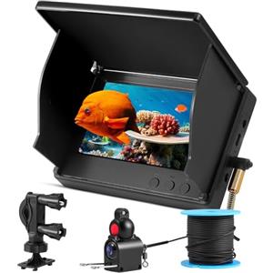 Strixorn Ecoscandaglio da Pesca, Telecamera Subacquea da Pesca con Display IPS 4,3 e Cavo 30m, Visione Notturna Infrarossi Grandangolare, IP67 Impermeabile, per Pesca in Mare, Lago, Fiume e su Ghiaccio