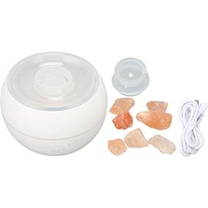LetCart Diffusore di Oli Essenziali E Lampada di Sale Dell'Himalaya, Diffusore di Aromaterapia, Umidificatore a Nebbia Fredda con Luce Notturna Colorata per Casa, Camera da Letto, Roccia Salina Pura al 100%