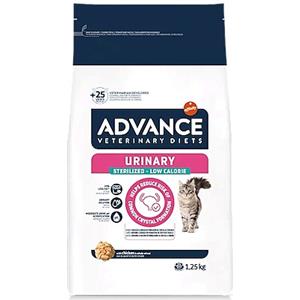 Advance Veterinary Diets Cibo per Gatti Sterilizzati Low Calorie 1,25kg - Alimento Dietetico Completo con Fibra e Supporto per il Tratto Urinario
