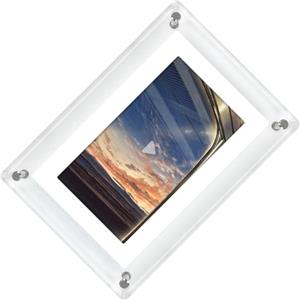 Uqezagpa Cornice per foto digitale rotante automatica da 5 pollici con batteria da 1200 mAh e ricarica USB C Immagine digitale da tavolo acrilica