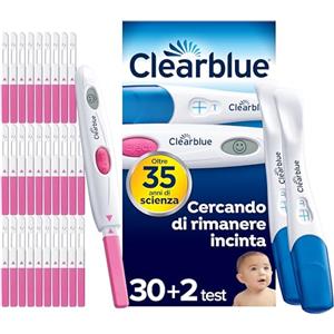 Clearblue Test di Gravidanza a Rilevazione Rapida e 10 Test di Ovulazione Digitale - Individua i tuoi 2 giorni di picco di fertilità, prova anche l'app GRATUITA Tracker ciclo