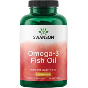 Swanson Health Products Olio di pesce Omega-3 - Gusto limone 150 Capsule molli