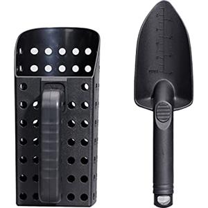 Artillery Pala Da Spiaggia Per Metal Detector, 2pcs Set Cucchiaio E Pala Per Sabbia Strumento Per Scavare Tesori Con Manico Rilevatore Di Metalli Sotterranei Set Di Accessori Per Paletta E Paletta