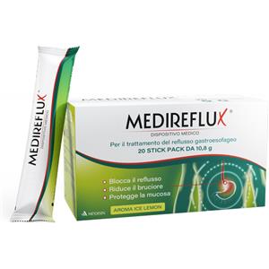 MèDISIN Medireflux® Stick Pack 20 Pezzi - Dispositivo Medico per il Trattamento del Reflusso Gastrico, Riduce Bruciore e Protegge la Mucosa