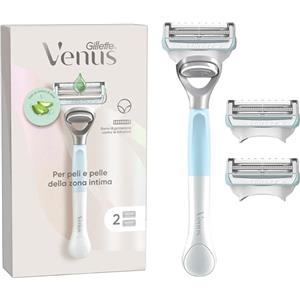 Gillette Venus Rasoio Intimo Donna con 2 Lamette di Ricambio - Protezione contro Irritazioni e Peli Incarniti