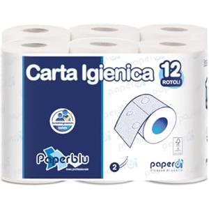 Generico 12/48/96 ROTOLI DI CARTA IGIENICA DI PURA CELLULOSA MADE IN ITALY 2 VELI | OGNI ROTOLO 18.15 metri - 165 strappi (48 ROTOLI)
