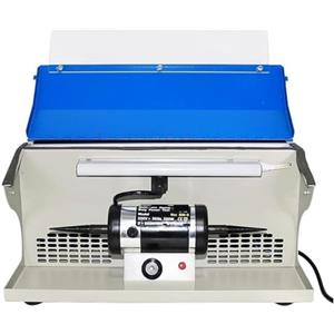Generic Benchtop - Lucidatrice per gioielli con collettore di polvere e luce incorporato, alta potenza da 180 W per levigatura e lucidatura efficienti sul piano del tavolo